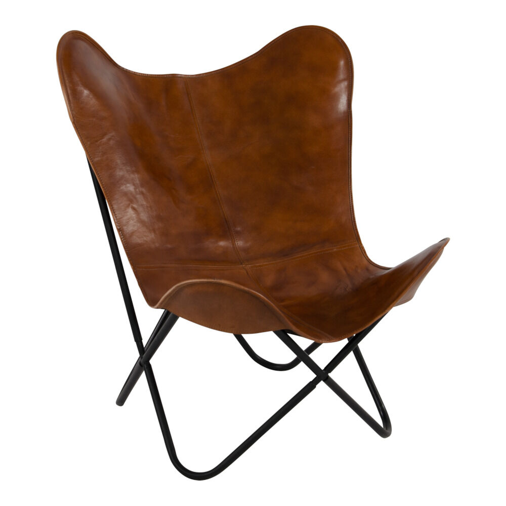 Lesli Living Buffalo - Relaxstoel - Bruin - 1x75x75 cm Lesli Living Buffalo - Relaxstoel - Bruin - 1x75x75 cm