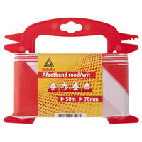 Deltafix rood-wit - Afzetlint - 50 Meter