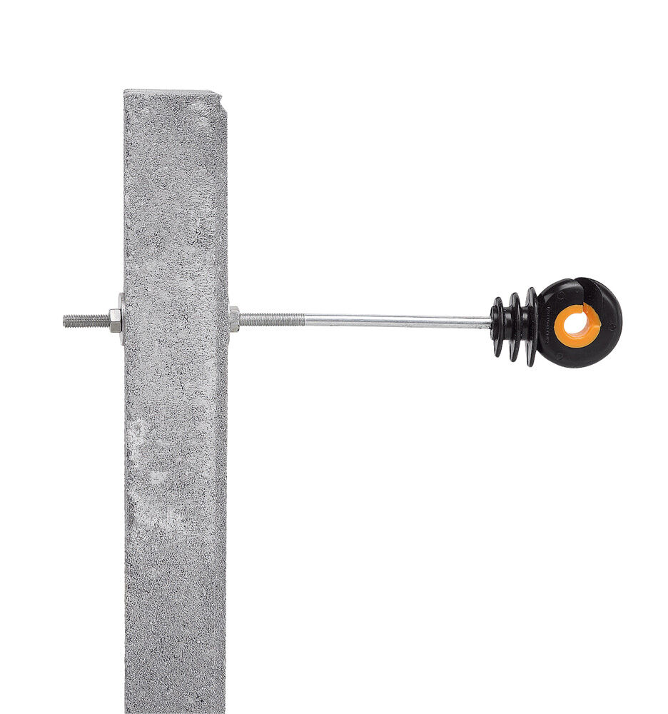 Gallagher - Afstandschroefisolator XDI metaal 20cm / M6 - 26 cm - 10 Stuks - Zwart - 18 cm