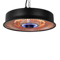 Eurom 1500 RC - Hangende terrasverwarmer - Zwart - 1500 W