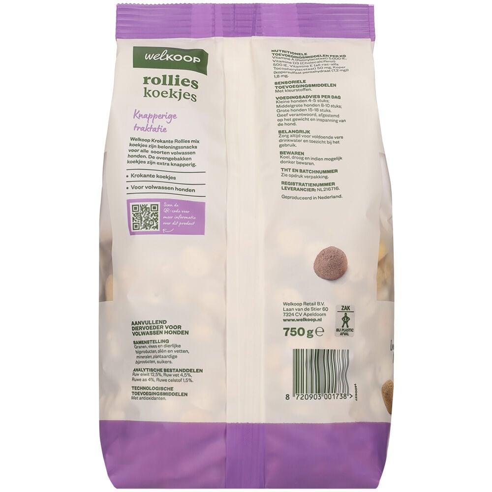 Welkoop Rollies - Hondenkoekjes - 750 Gram