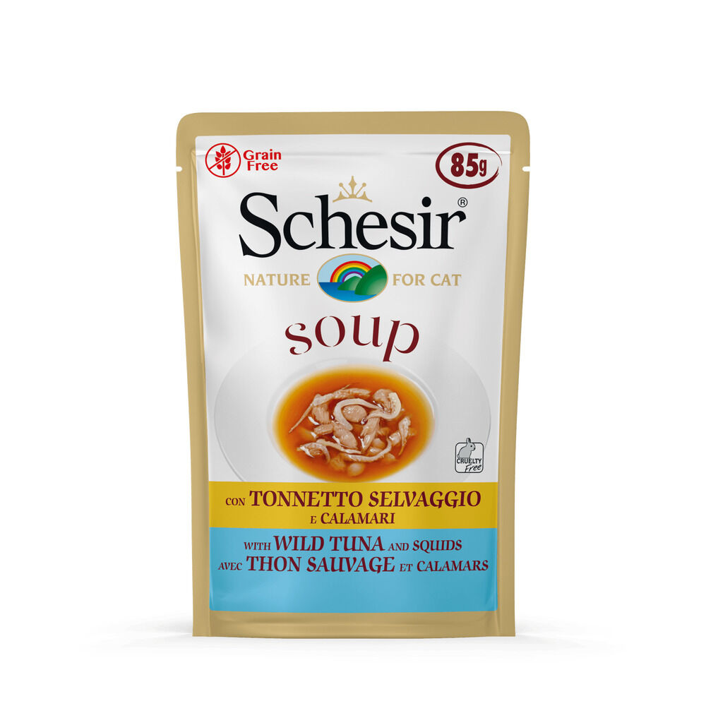 Schesir Soup - Kattenvoer - 85 Gram - vis, tonijn