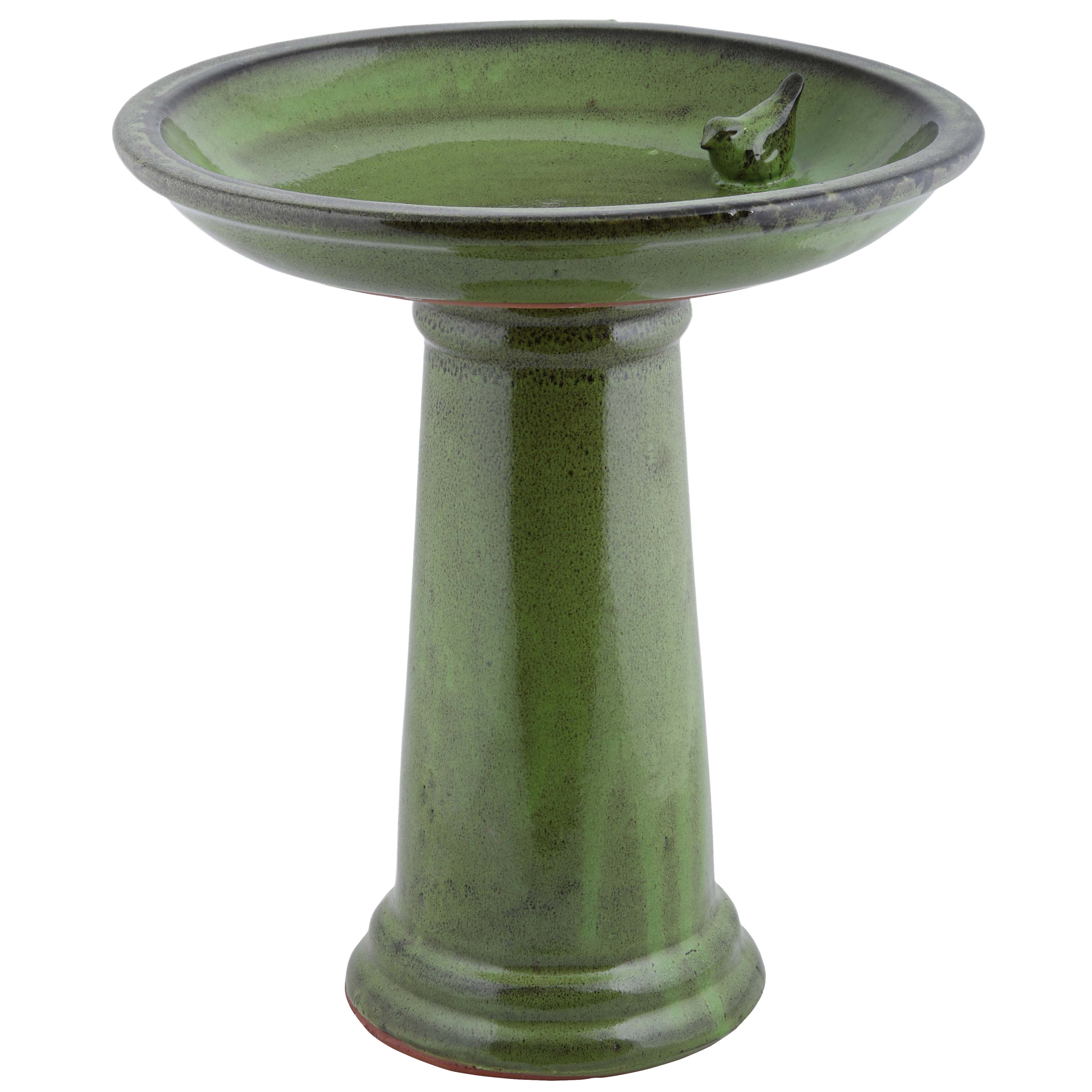 Esschert Design Keramiek - Waterschaal - Groen - 47x42x42 cm - 42 cm