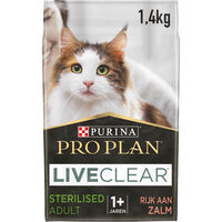 Pro Plan LiveClear Sterilised Adult - Kattenvoer - 1.4 Kilogram - zalm