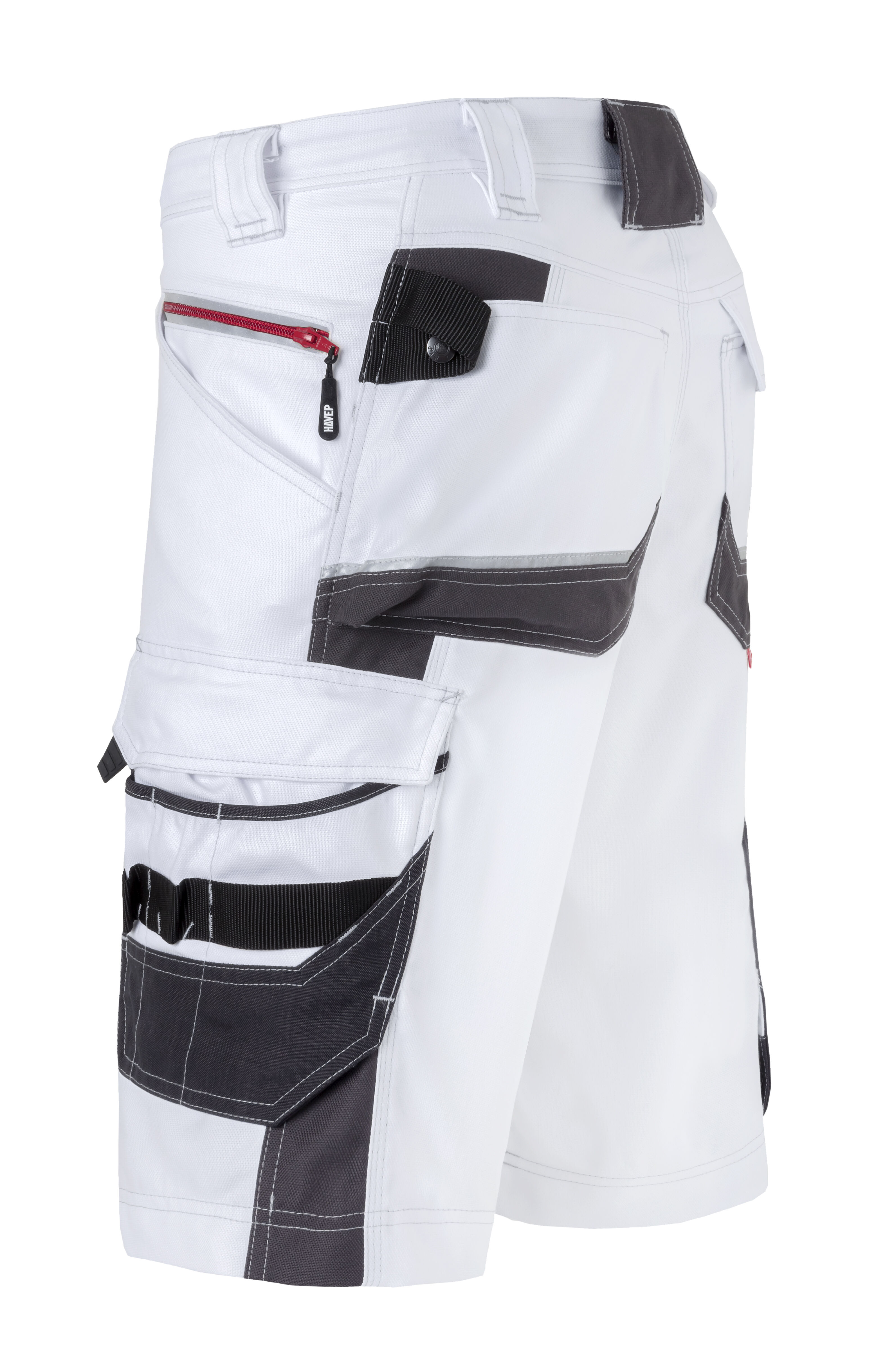 HAVEP Attitude 80241 - Korte Werkbroek - Wit / donkergrijs - 54