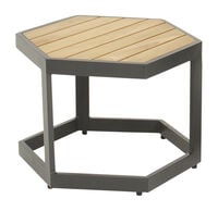 Lesli Living Esagono - Bijzettafel - Antraciet - 34x41.5x48 cm