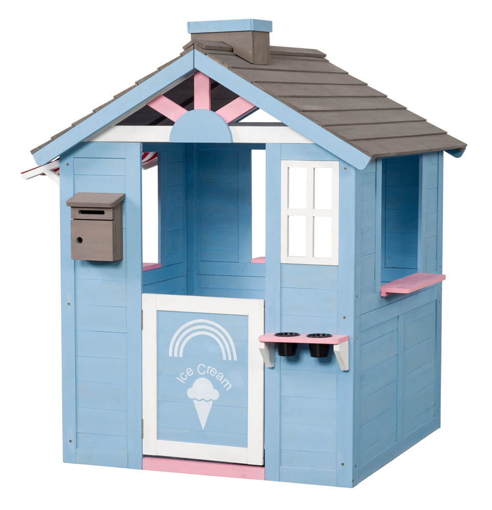 Swing King Icecream - Speelhuisje - 27 Kilogram - Blauw - Hout