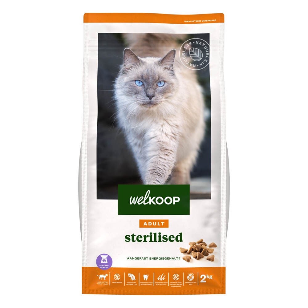 Welkoop Adult Sterilised - Kattenvoer - 2 Kilogram - gevogelte Welkoop Adult Sterilised - Kattenvoer - 2 Kilogram - gevogelte