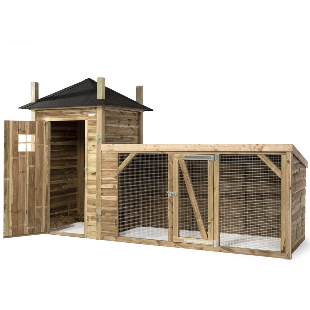 Voldux Hooiberg Lotte - Kippenhok met ren - Naturel
