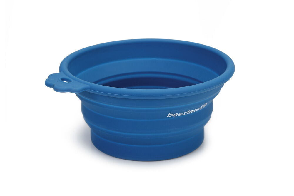 Beeztees Inklapbaar - Eetbak - Blauw - 17 cm