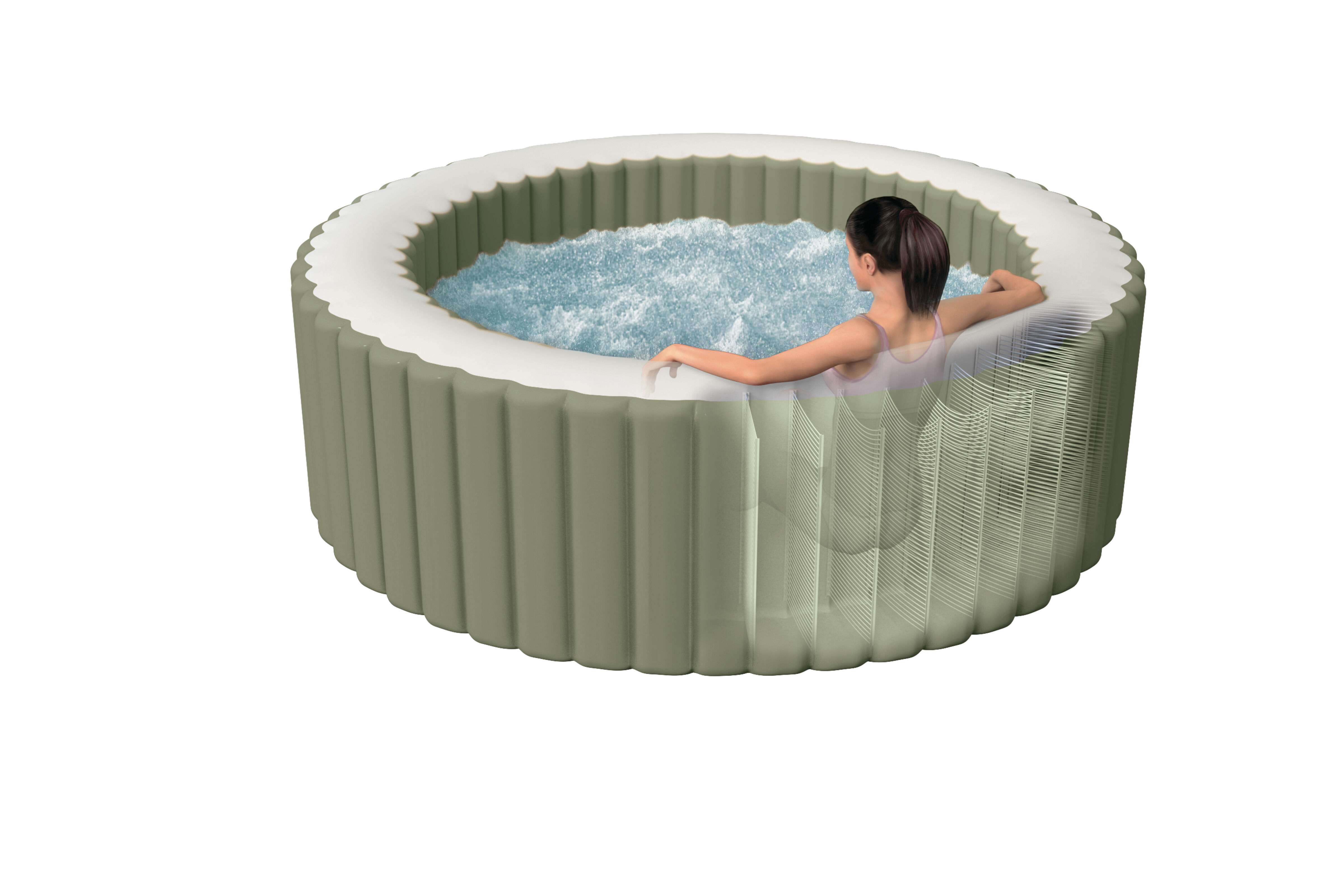 Intex PureSpa Bubble Massage - Spa - Groen - 71x196x196 cm - 196 cm