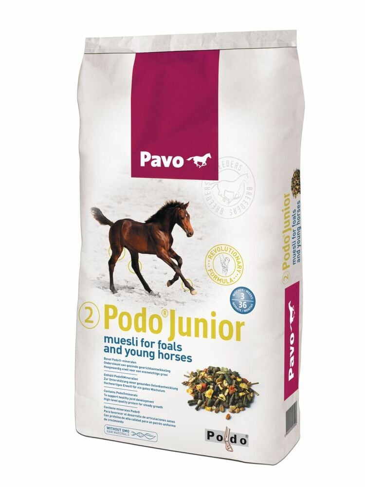 Pavo Podo®Junior Paardenmuesli - Specialiteit - 15 Kilogram - Zak