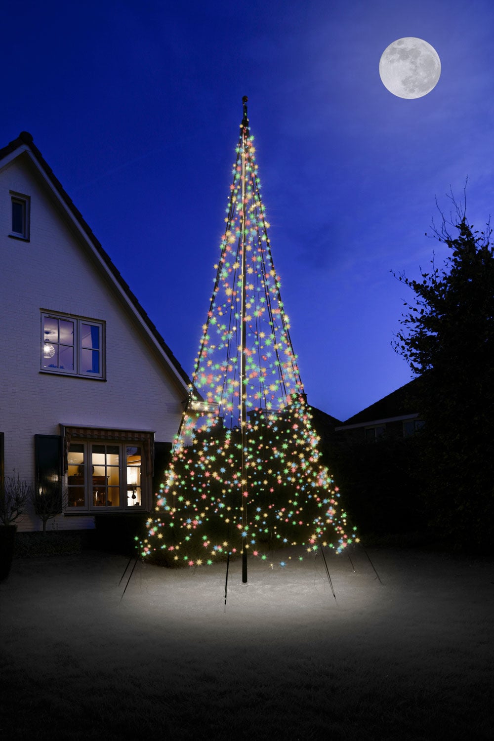Fairybell - Vlaggenmast kerstboom - 1200 - Multicolor - 600 cm Fairybell - Vlaggenmast kerstboom - 1200 - Multicolor - 600 cm