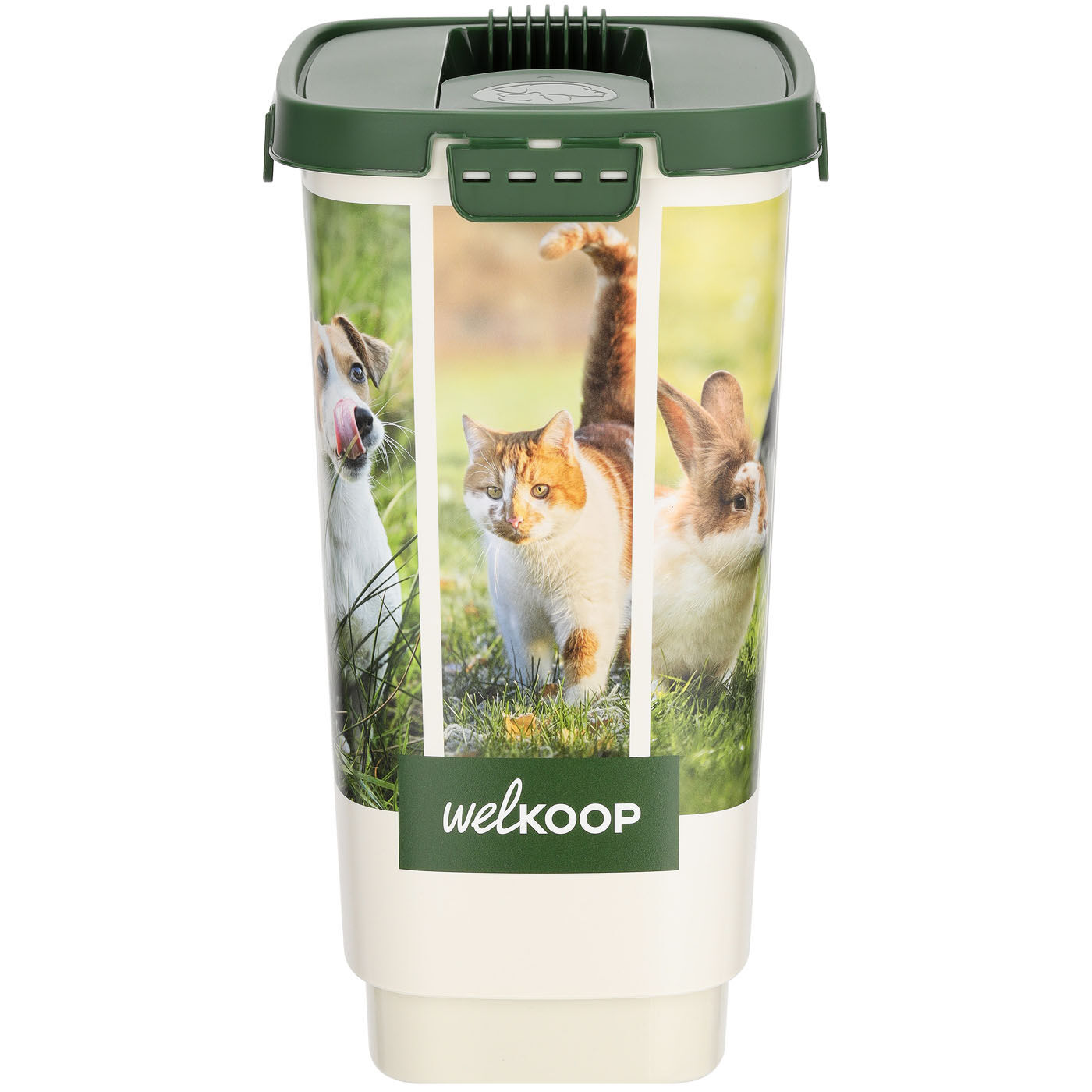 Welkoop - Voerton - 10 Liter - Wit Groen Welkoop - Voerton - 10 Liter - Wit Groen