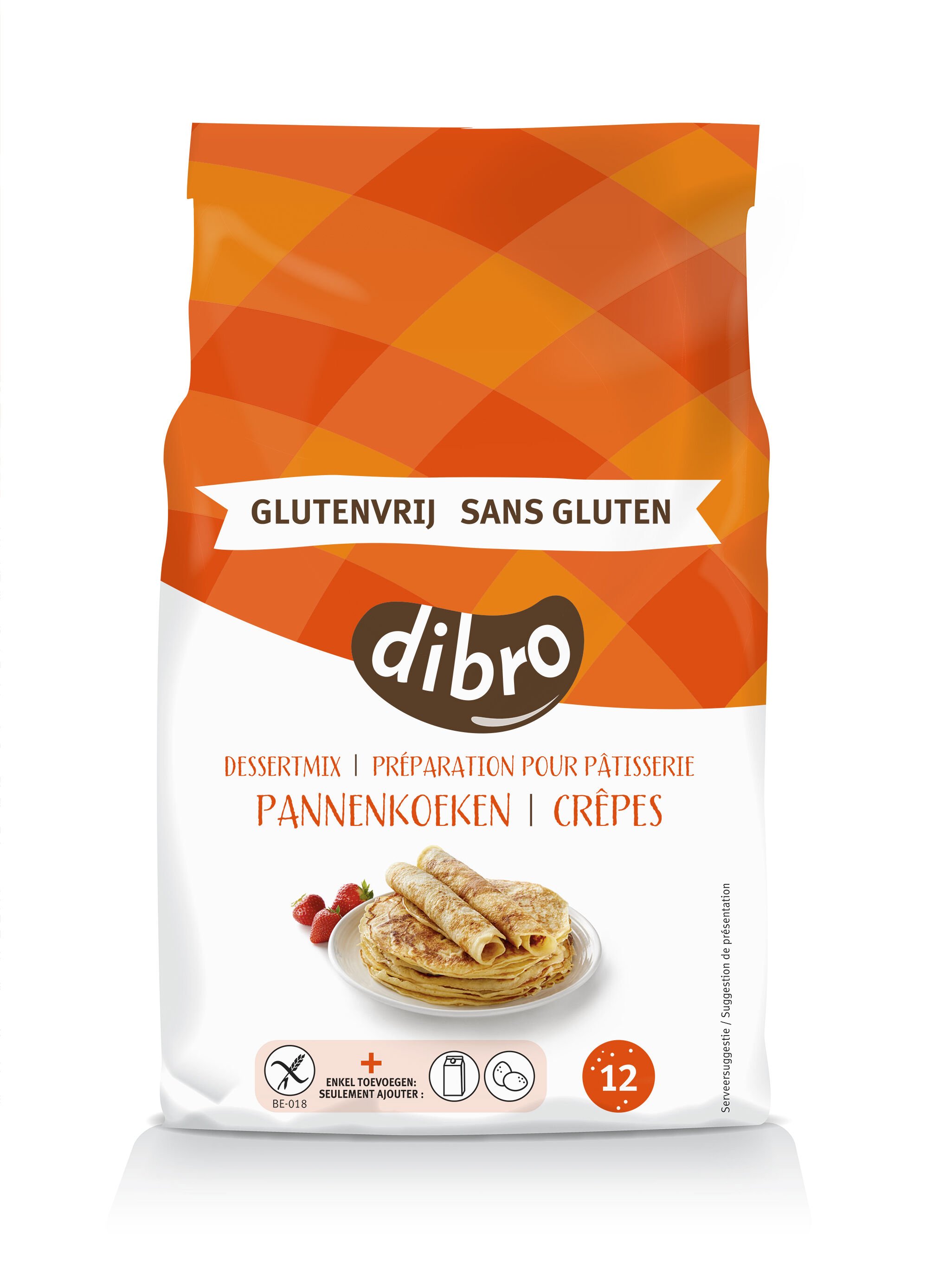 Dibro Dessertmix Glutenvrij - Pannenkoekenmeel