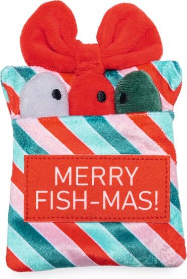 Beeztees Cadeau met visjes - Kerst kattenspeeltje - Multi