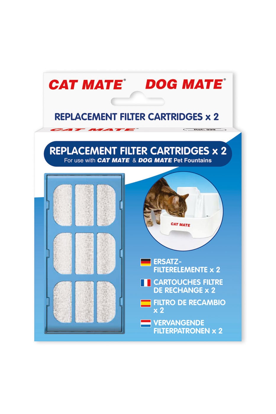 Catmate Drinkfontein - vervangingsfilter - 15x11.5x1.5 cm