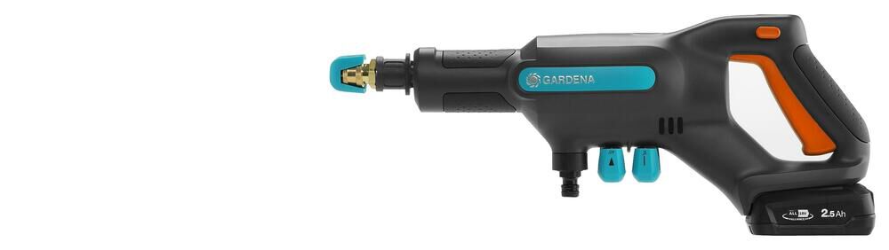 Gardena AquaClean 24/18 V P4A Set Premium (incl. accu en oplader) - Medium Hogedrukreiniger - 250 l/u - 24 bar