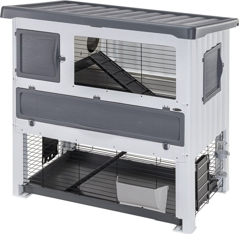 Ferplast Grand Lodge 120 plus - Konijnenhok - Grijs - 117x115.5x73 cm Ferplast Grand Lodge 120 plus - Konijnenhok - Grijs - 117x115.5x73 cm