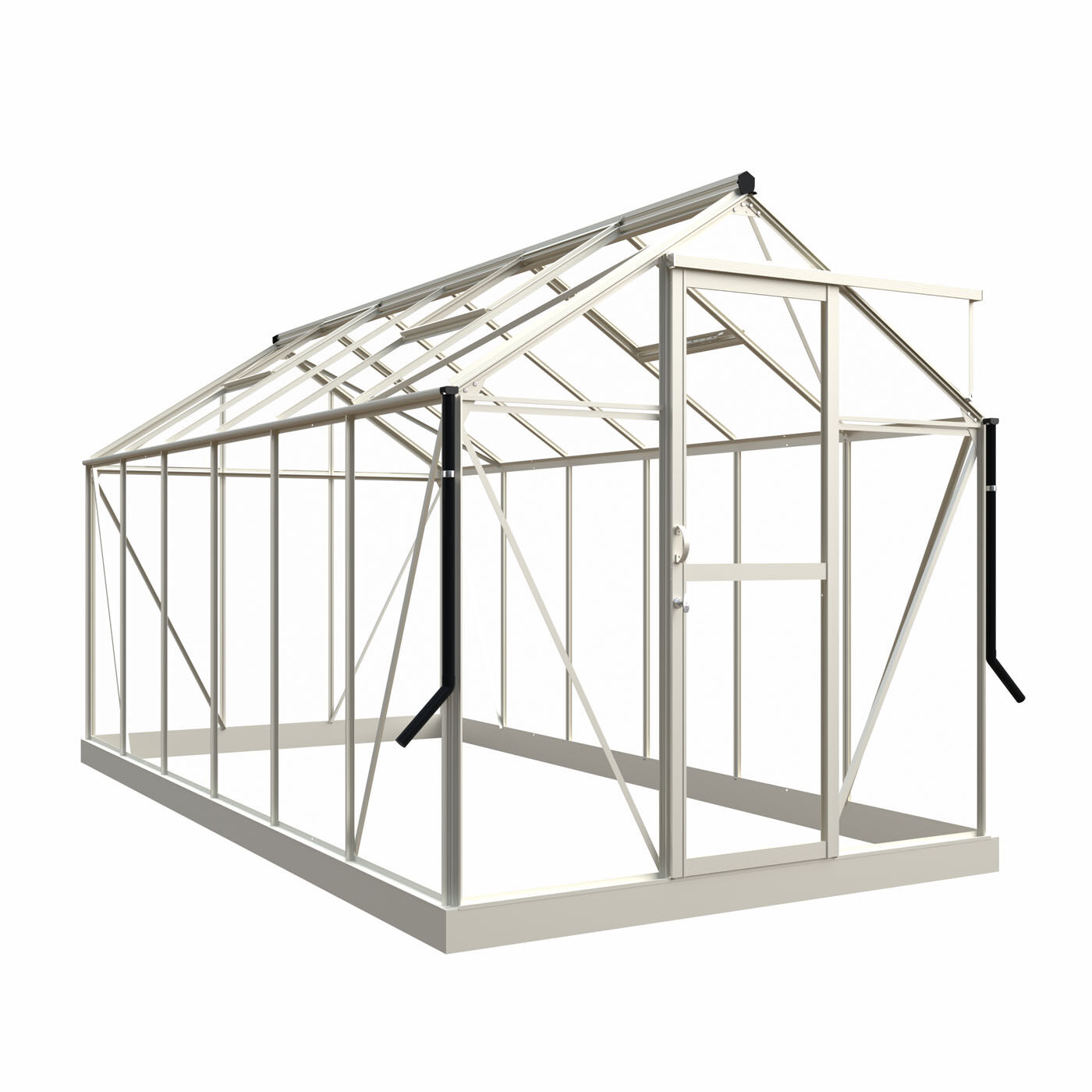 Royal Well Mary IV - Tuinkas - Wit - 241x212x425 cm - Veiligheidsglas