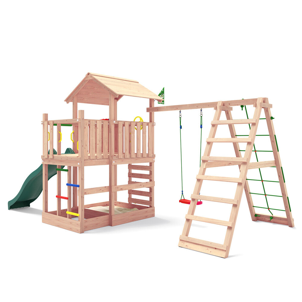 Jungle Gym Stavang Douglas - Speeltoestel - Donker groen - Douglas hout
