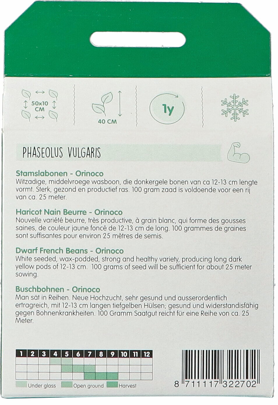 Hortitops Stamslabonen Orinoco - Groentezaden - 100 Gram