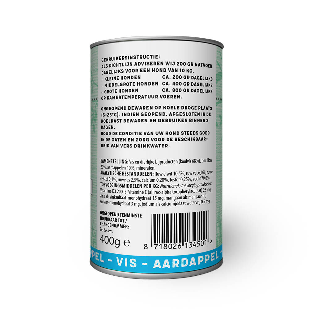 Jarco 100% natuurlijk Vis Menu - Hondenvoer - 400 Gram - vis