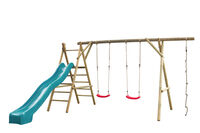 Swing King Noortje - Speeltoestel - Turquoise - Hout