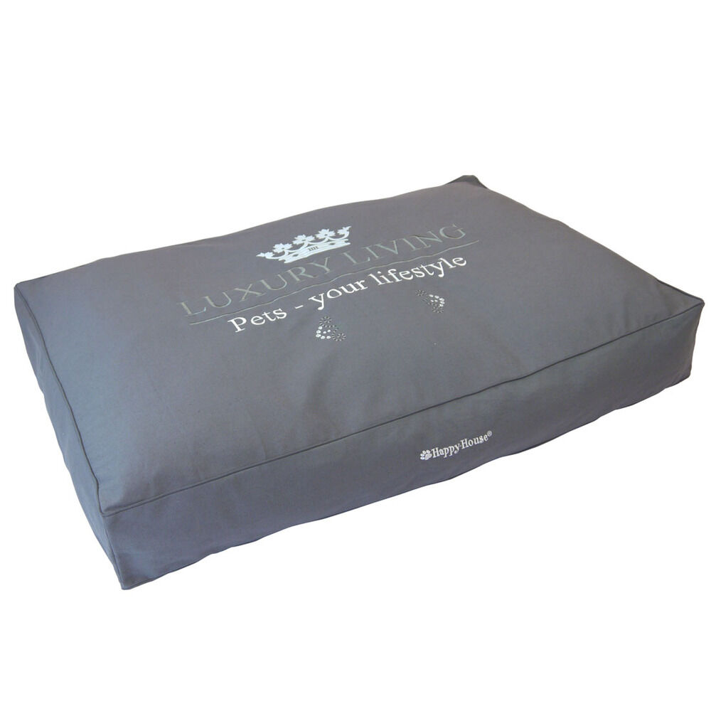 Happy-House Blokkussen Luxury Living - Hondenkussen - Grijs - 15x125x80 cm - XL Happy-House Blokkussen Luxury Living - Hondenkussen - Grijs - 15x125x80 cm - XL