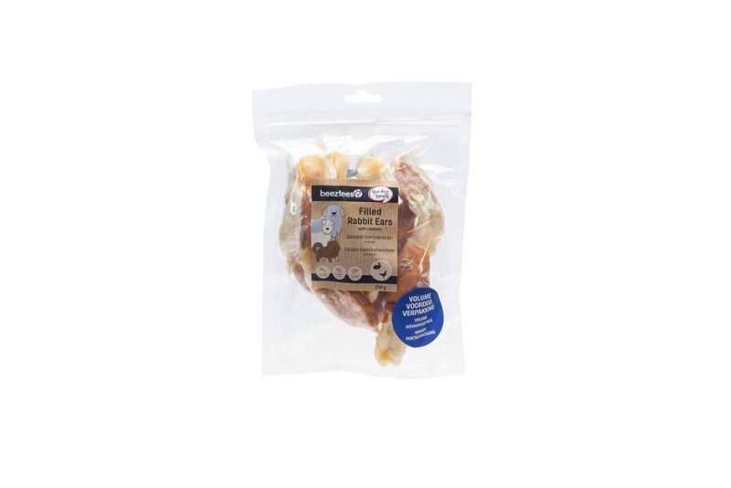 Beeztees Konijnenoren - Hondensnack - 250 Gram - kip