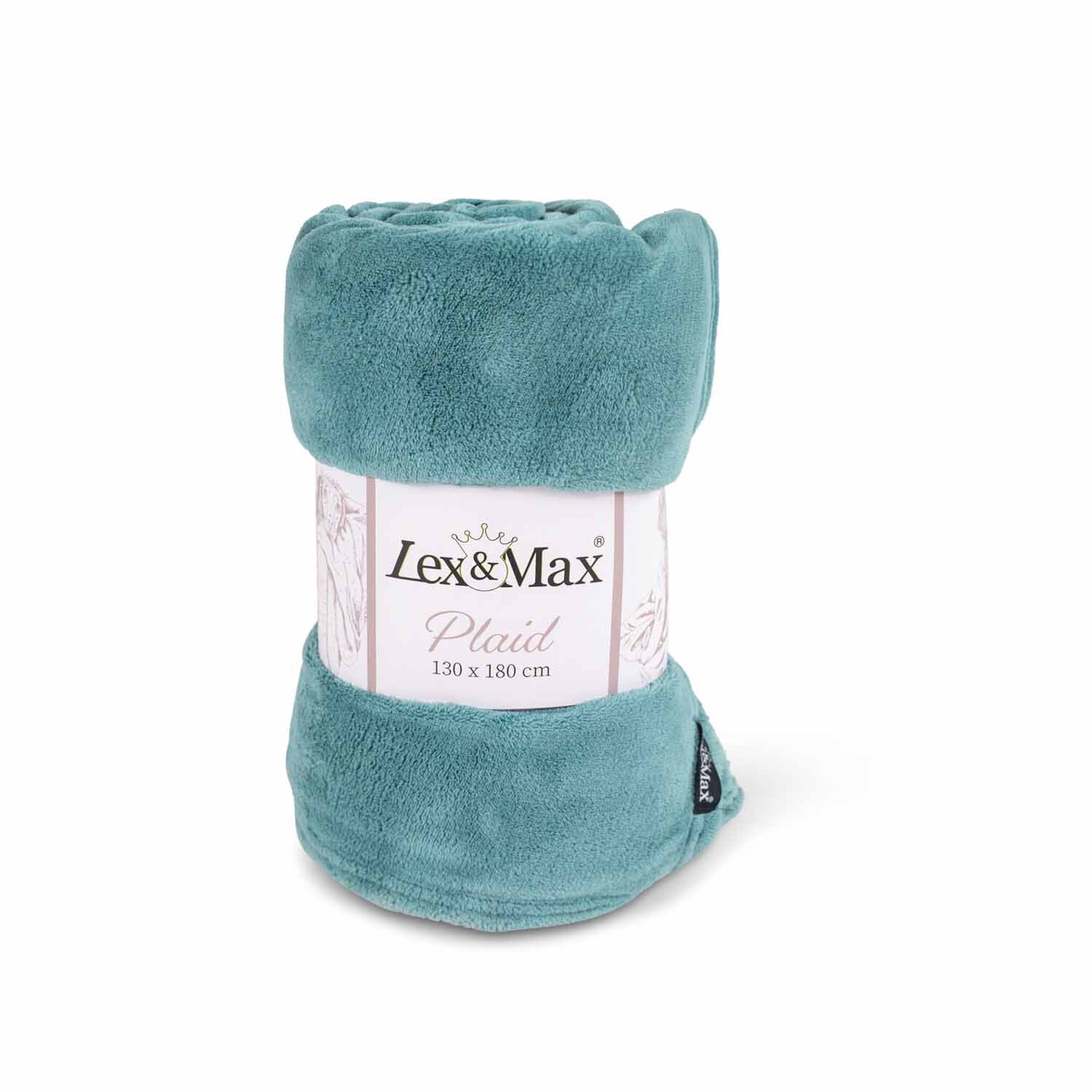 Lex & Max Fleeceplaid - Hondendeken - Groen - 1x180x130 cm Lex & Max Fleeceplaid - Hondendeken - Groen - 1x180x130 cm