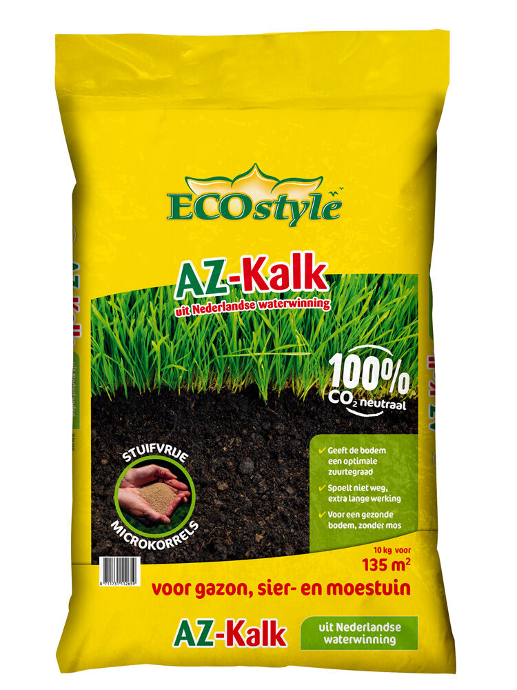 ECOstyle Gazon AZ-Kalk - 4-seizoenenkalk - 135 m2 - 10 Kilogram ECOstyle Gazon AZ-Kalk - 4-seizoenenkalk - 135 m2 - 10 Kilogram