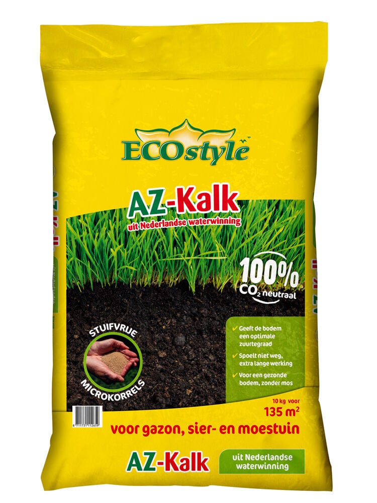 ECOstyle Gazon AZ-Kalk - 4-seizoenenkalk - 135 m2 - 10 Kilogram ECOstyle Gazon AZ-Kalk - 4-seizoenenkalk - 135 m2 - 10 Kilogram