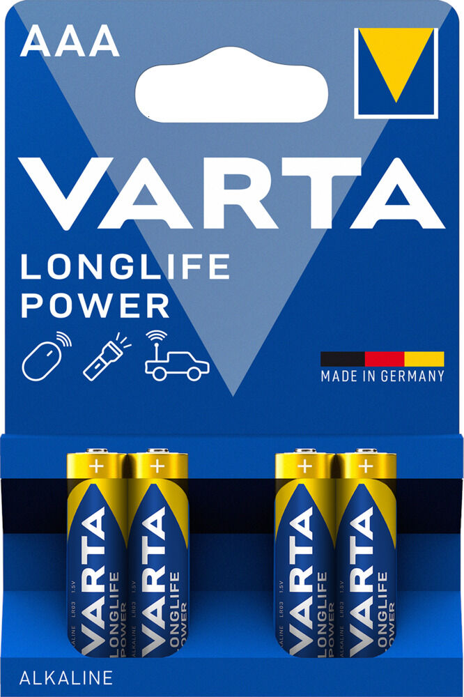 Varta AAA - Batterij - 4 Stuks Varta AAA - Batterij - 4 Stuks