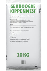 Kippenmest gedroogd - Bodemverbeteraar - 20 Kilogram