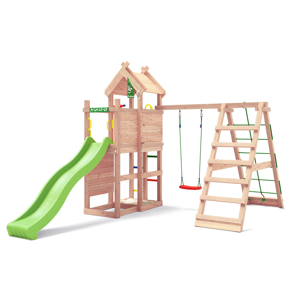 Jungle Gym Vinstra Grenen - Speeltoestel - Licht groen - Grenenhout