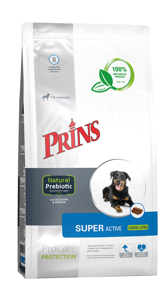 Prins Protection Super Active - Hondenvoer - 3 Kilogram - gevogelte Prins Protection Super Active - Hondenvoer - 3 Kilogram - gevogelte