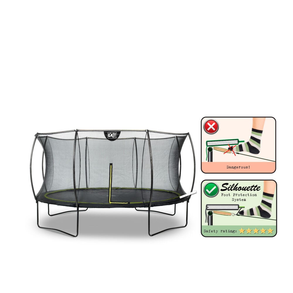 EXIT Silhouette - Trampoline - Zwart - 427 cm