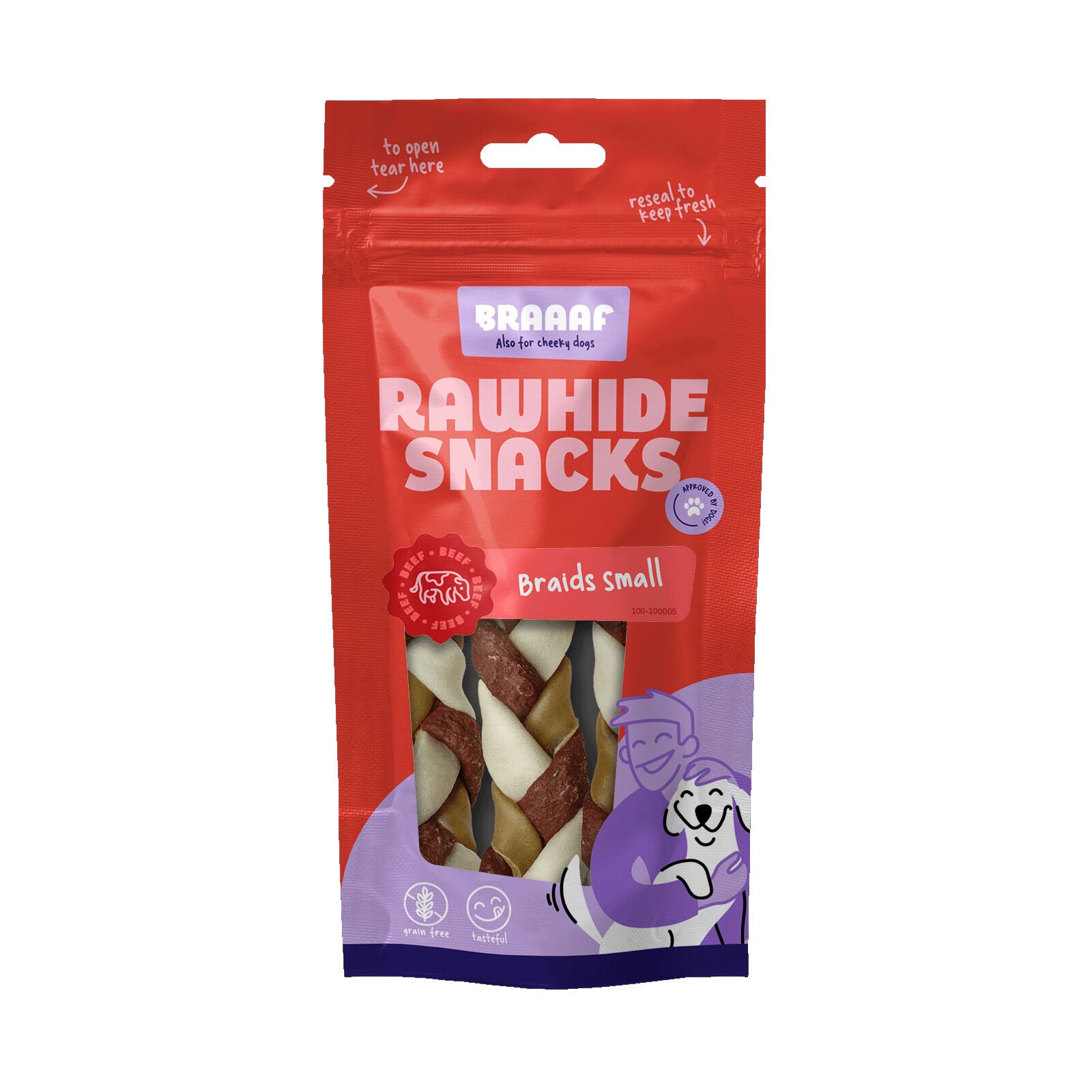 Braaaf Twister Vlecht klein - Hondensnack