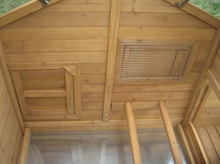 Kippenhok Bungalow - Bruin - Links