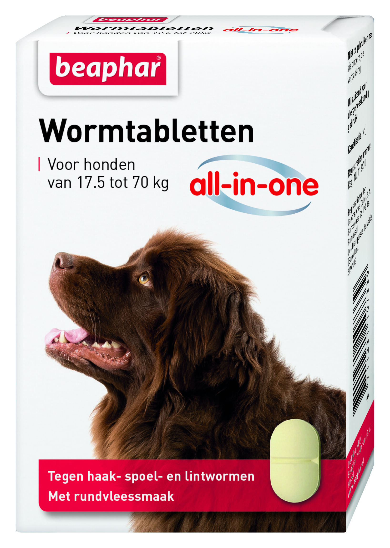 Beaphar All-in-one Tabletten - Ontwormen Hond - 2 Stuks - L Beaphar All-in-one Tabletten - Ontwormen Hond - 2 Stuks - L