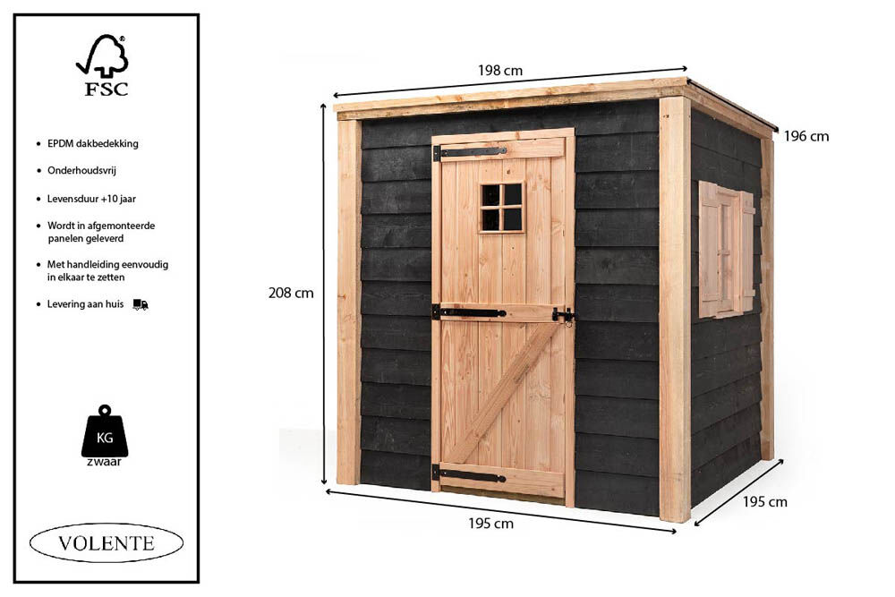 Volente Kasper - Tuinberging - 208x196x198 cm
