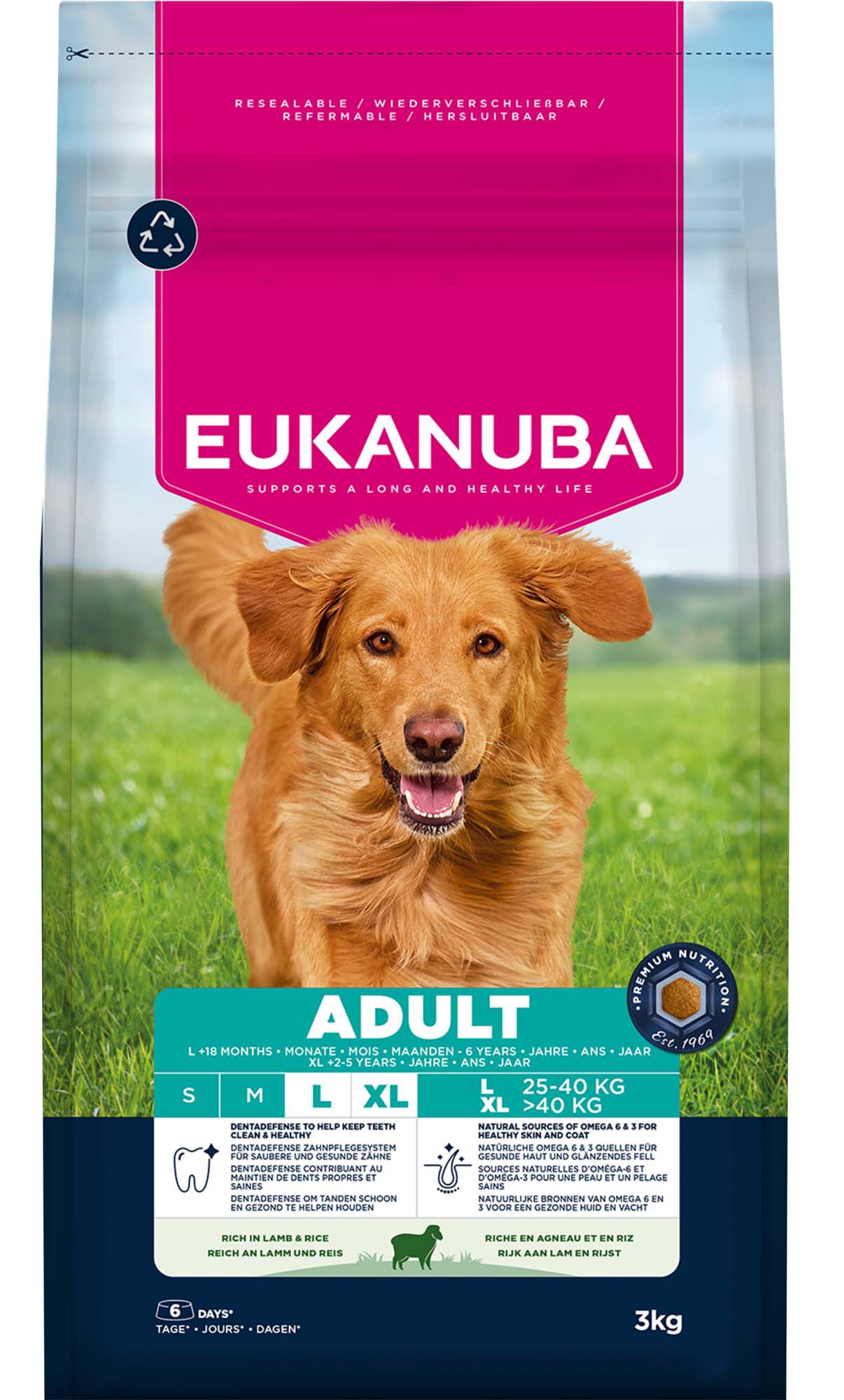 Eukanuba Adult Large/Extra Large - Hondenvoer - 3 Kilogram - lam Eukanuba Adult Large/Extra Large - Hondenvoer - 3 Kilogram - lam