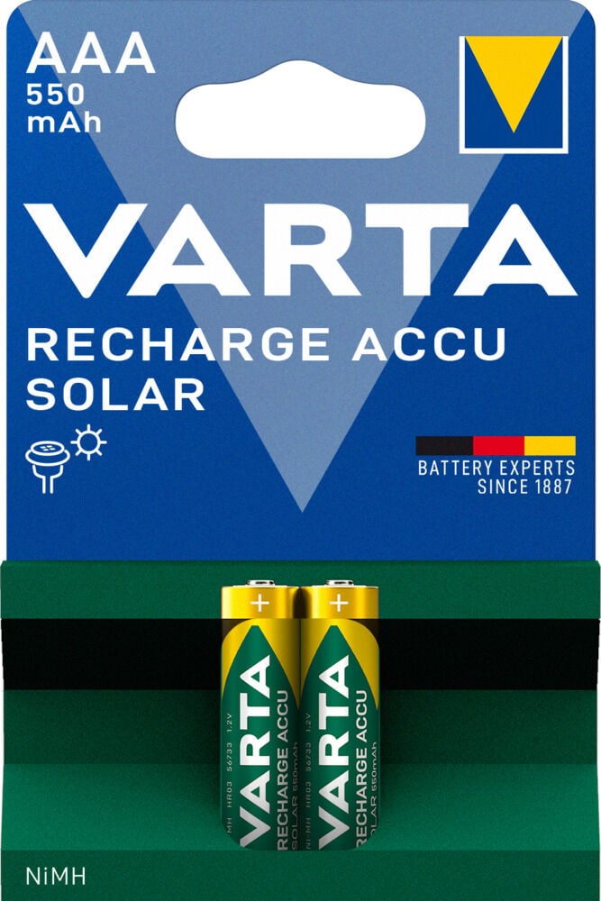 VARTA Solar AAA 550mAh Oplaadbaar - Batterij VARTA Solar AAA 550mAh Oplaadbaar - Batterij