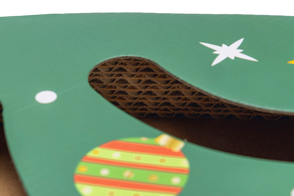 Beeztees Kerstboom Krabkarton - Kerst kattenspeeltje - Groen