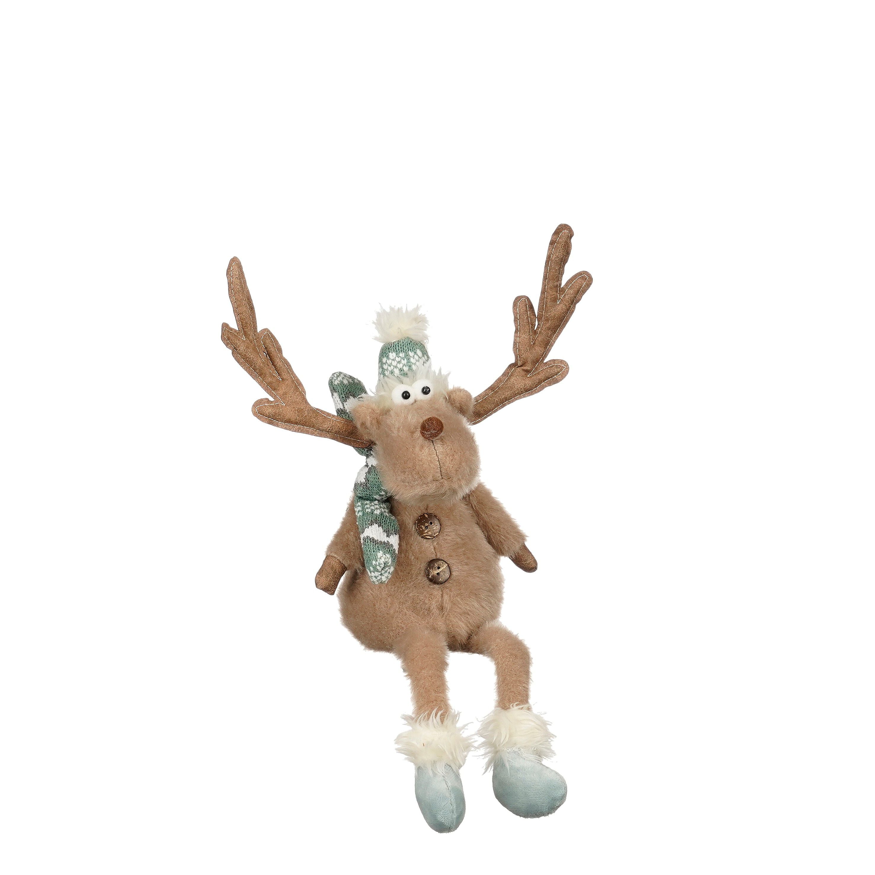 Mica Decorations Zittend Hert - Kerstknuffel Mica Decorations Zittend Hert - Kerstknuffel