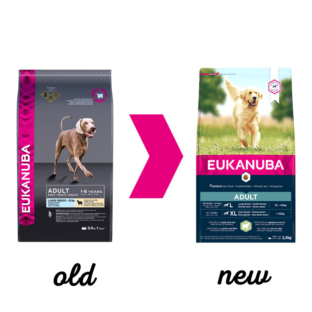 Eukanuba Dog Adult Large Breed - Hondenvoer - 2.5 Kilogram - gevogelte, lam, rijst