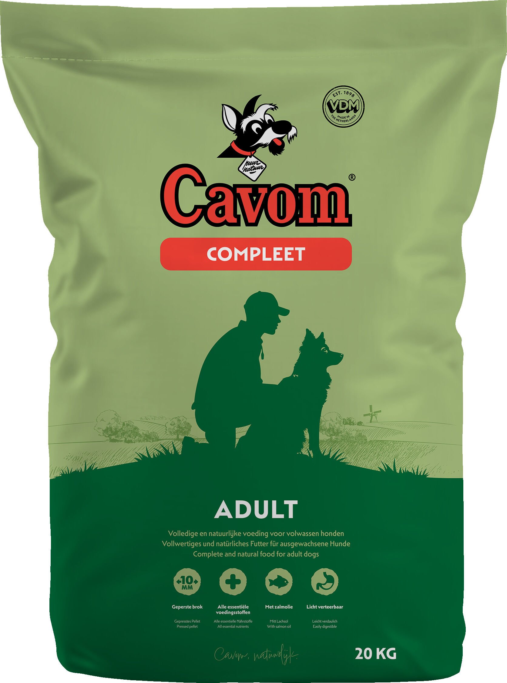 Cavom Compleet Adult - Hondenvoer - 20 Kilogram - rund Cavom Compleet Adult - Hondenvoer - 20 Kilogram - rund