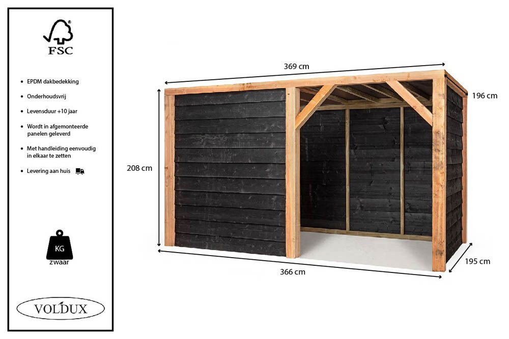 Voldux Maart - Schuilstal - Zwart