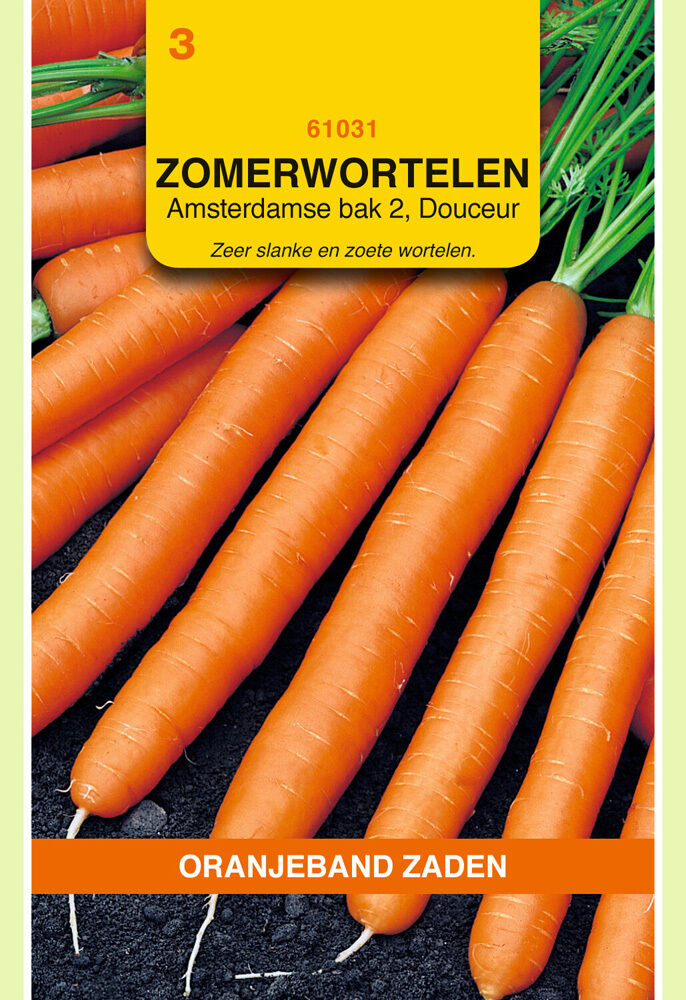 Oranjeband zaden Zomerwortelen Douceur Amsterdamse Bak 2 - Groentezaden